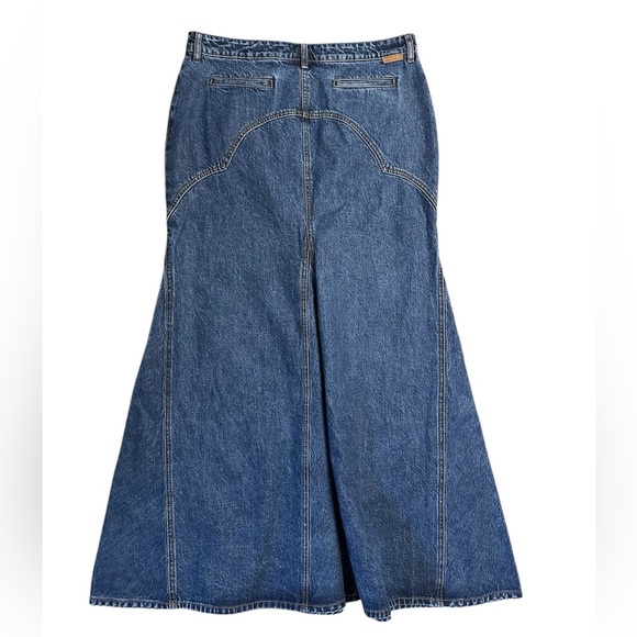 Zimmermann Luminosity Denim Maxi Skirt NWT Size 12 - Picture 9 of 12